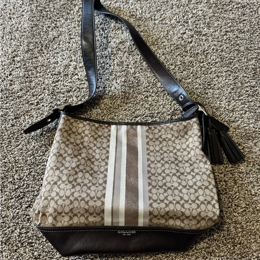 Coach Legacy Duffle Bucket Shoulder Bag, Brown - Picture 9 of 16